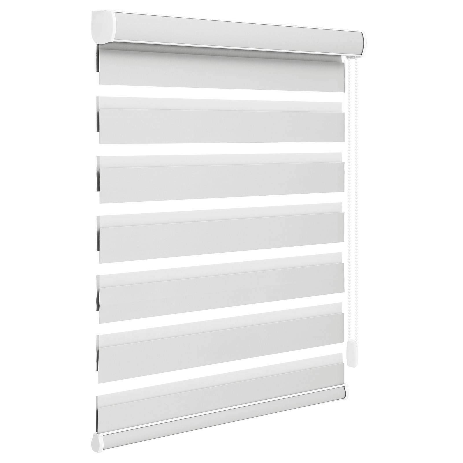 CUSTOM CUT Dual Layer Zebra Roller Shades Window Treatment Corded Window Blinds