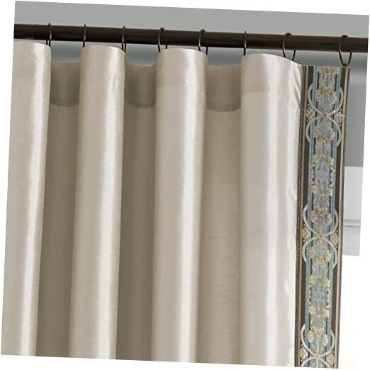 Luxury Traditional Regency Faux 52″W x 84″L (Pack of 1) Neutral & Dusty Blue