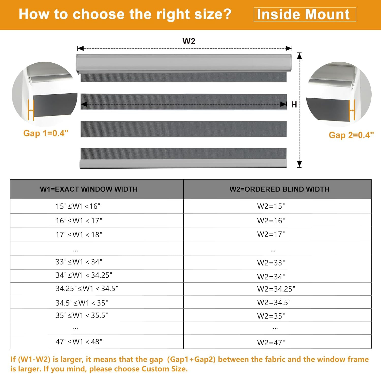 Cordless Zebra Blinds for Windows (45″ W X 64″ H, Grey) Free-Stop Dual Layer Rol