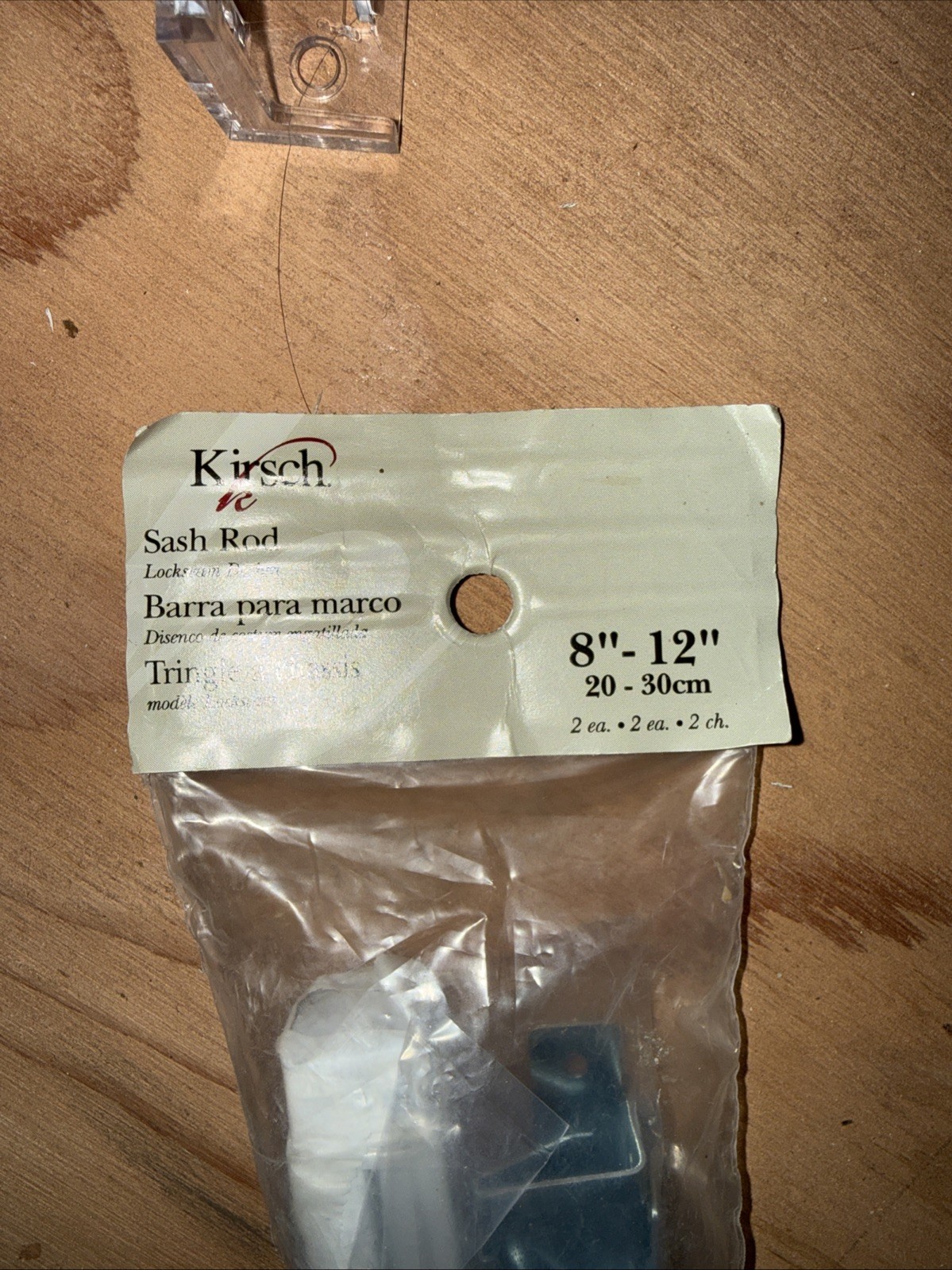 Kirsch Sash Curtain Rod Pair 8″ – 12″ White Rectangular Metal w/ Hardware Hanger