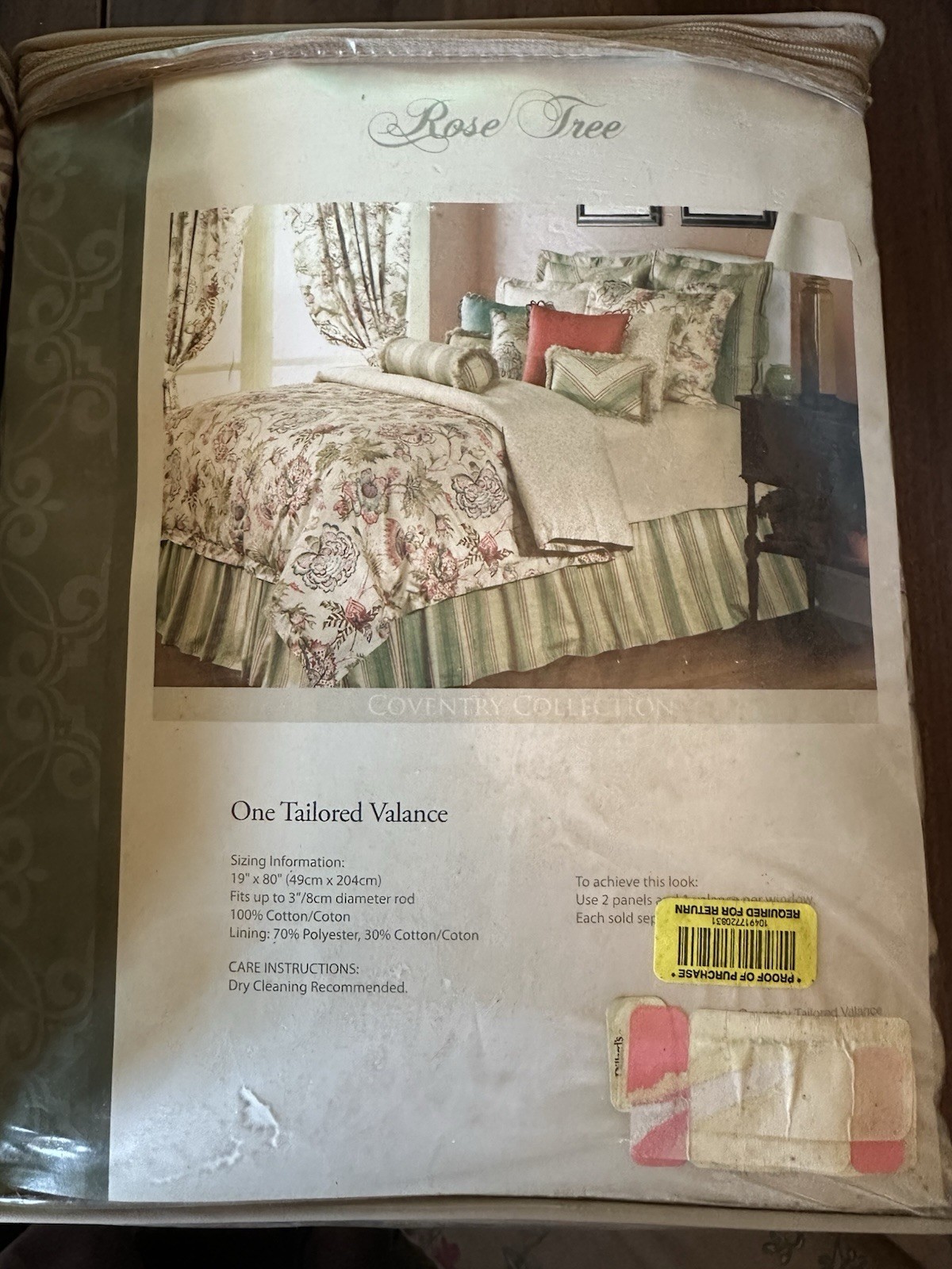 Rose Tree New Window Panel Two Lined Window Panels And TwoTie Backs & 1 Valance