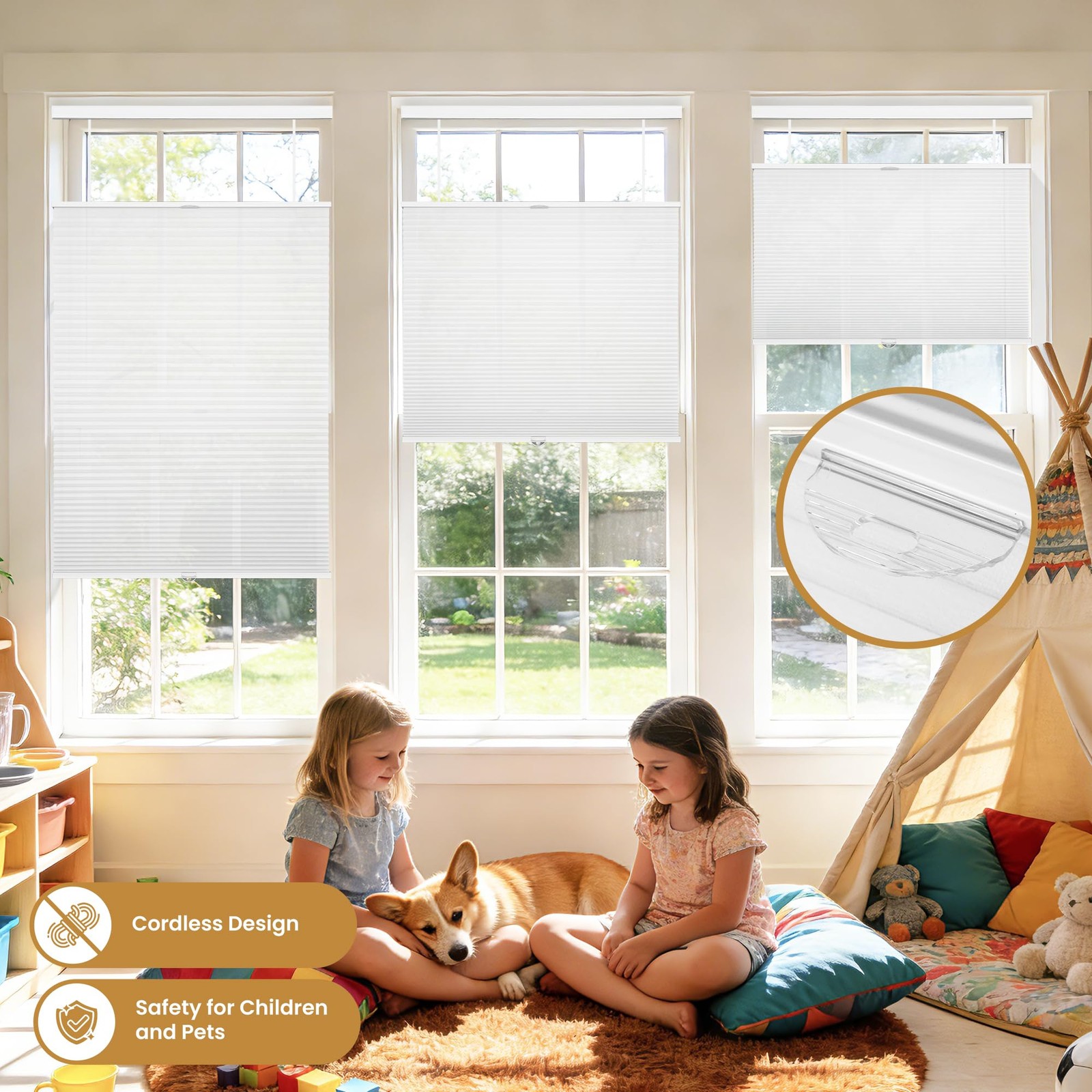 Grandekor Top Down Bottom Up Cellular Shades Cordless Pull Down Honeycomb