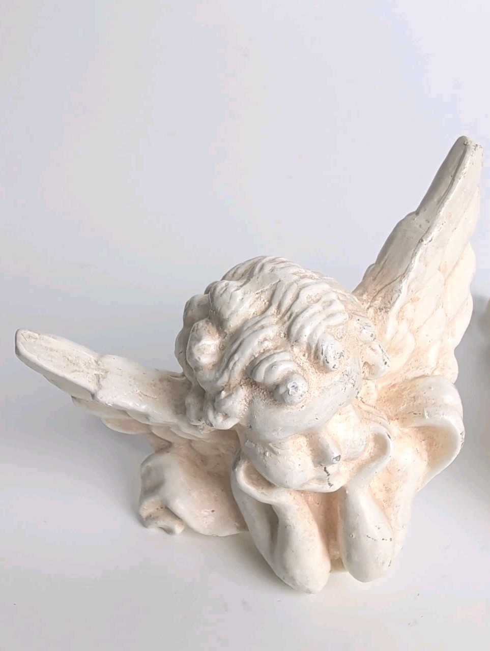 Vtg 5.75″Angel Cherub Curtain Hold Back Finial Door Handle Figurine Set of 2