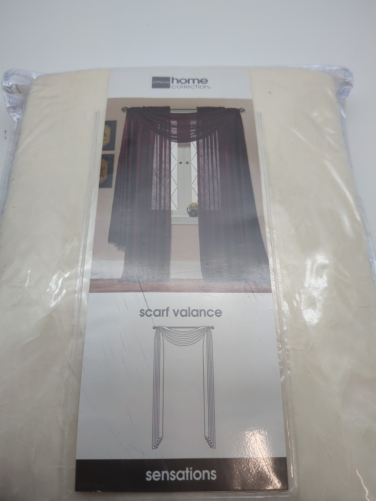 JC Penney Home Collection Window Scarf Valance Sensations Champagne 48×216