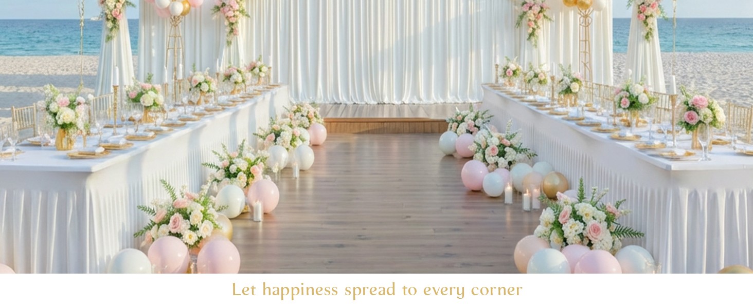 40ft x 10ft Wrinkle Ivory Wedding Backdrop Curtains for Party Bridal Shower
