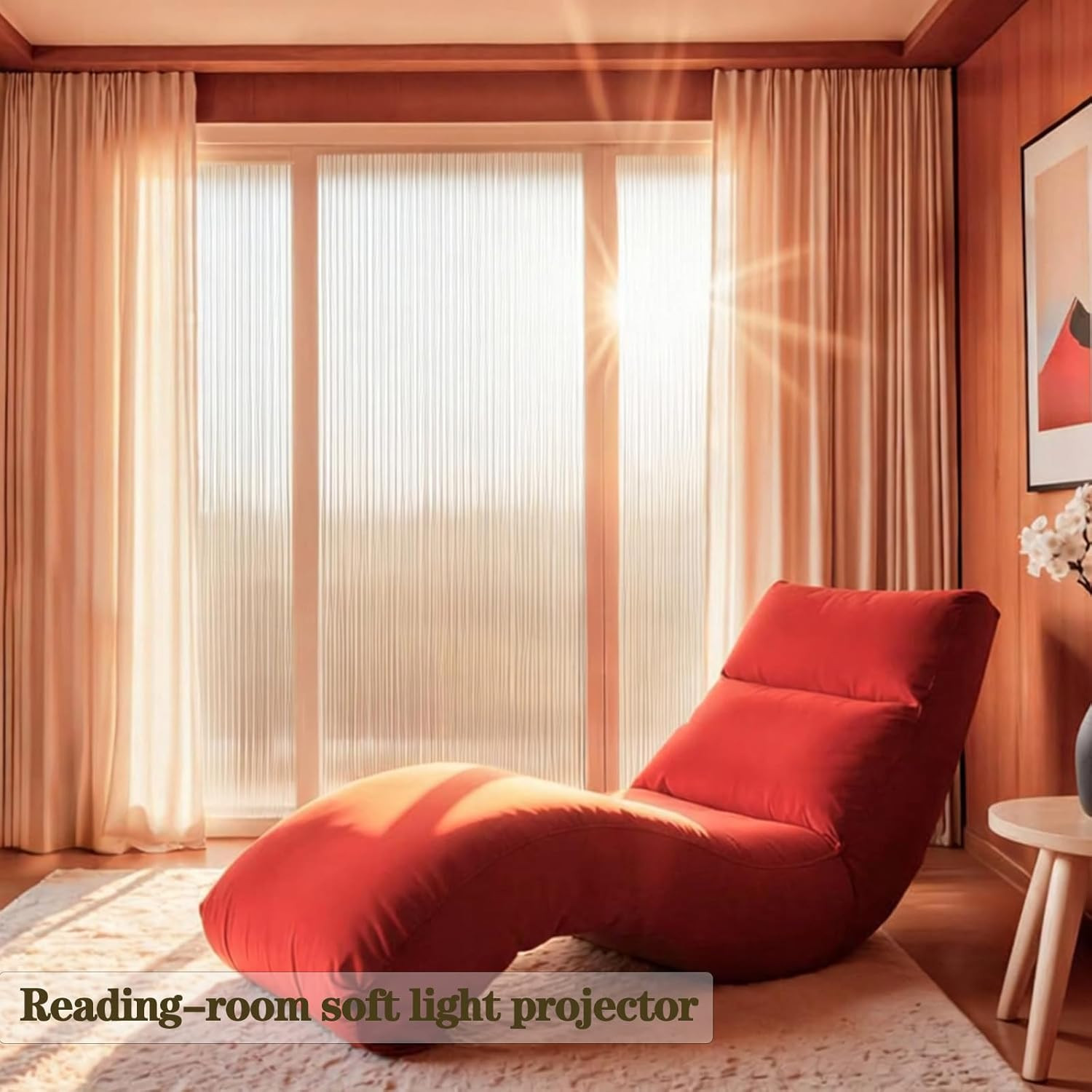Reeded Glass Privacy Film Frosted Window Cling Window Privacy Film 3D Decor UV B