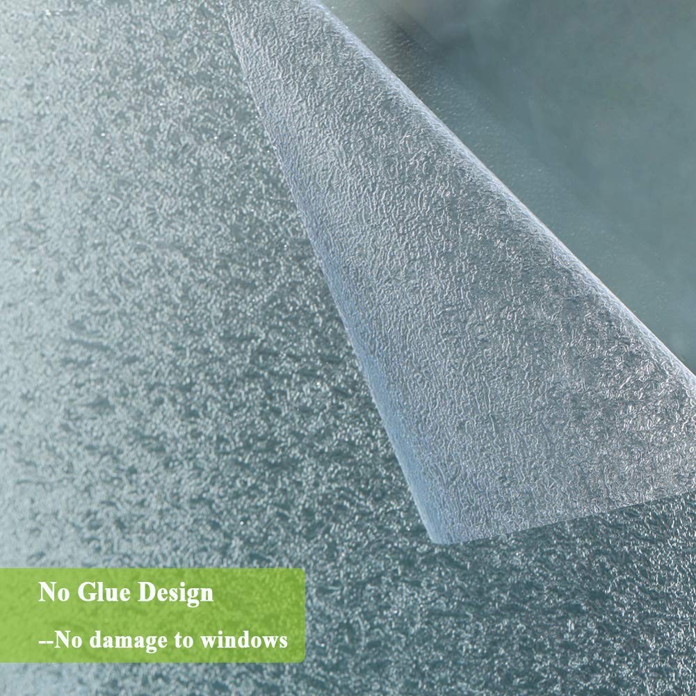 Privacy Window Film Decorative Water Glass Sliding Door 35”x78.7”, Crystal