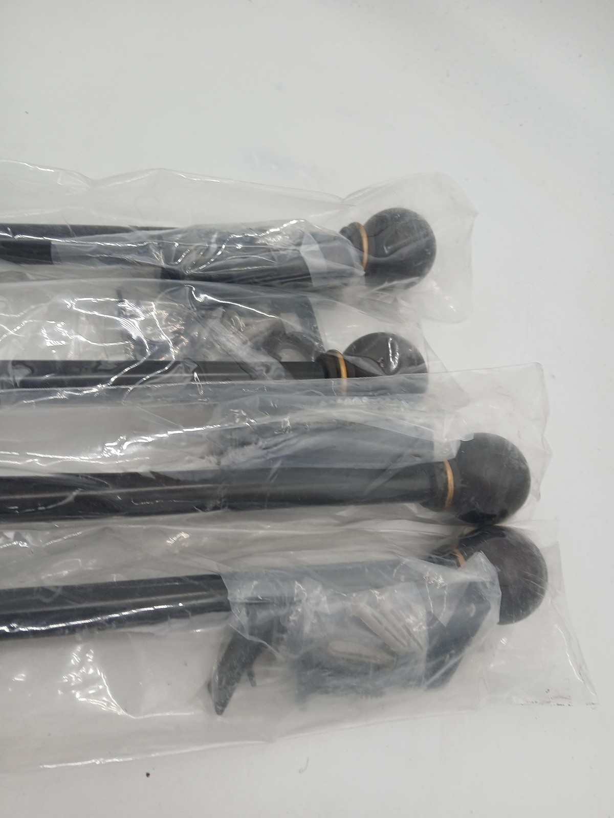 4 Pack Kenney Decorative Curtain Rod Set 28-48in Oil Rubbed Bronze 5/8in Window