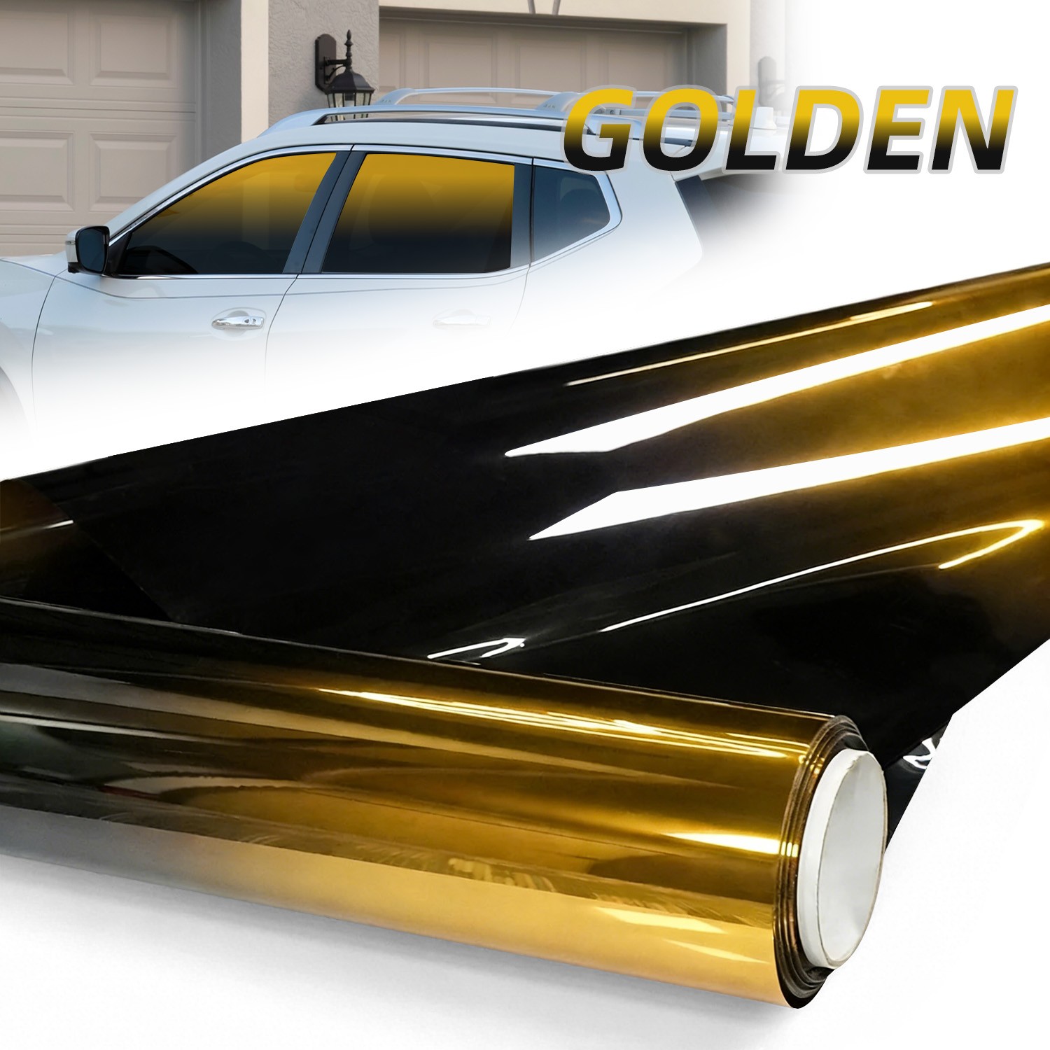 2-Color Gradients Car Window Tint Film, Windshield Sun Shade Film UV Protection