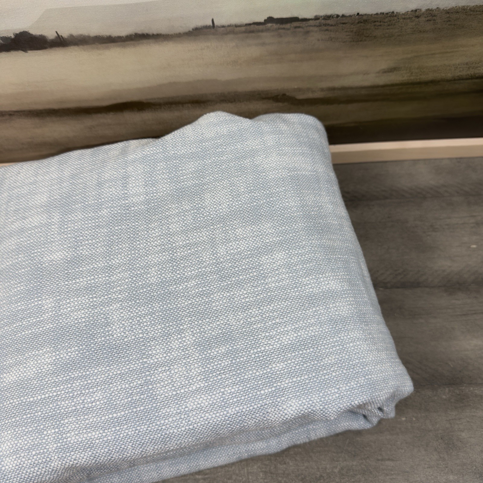 Pottery Barn Seaton Textured Cotton Blackout Curtain 50”x96” Mineral Blue Read