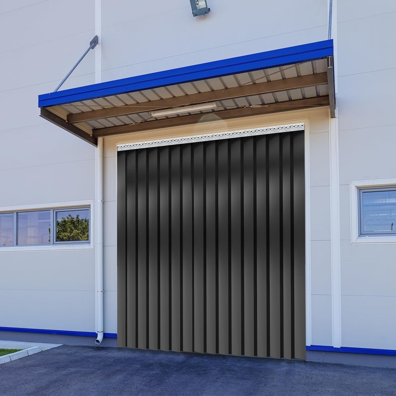 164Ft Commercial Plastic Strip Door Curtain Black PVC Strips Curtains Vinyl Bulk