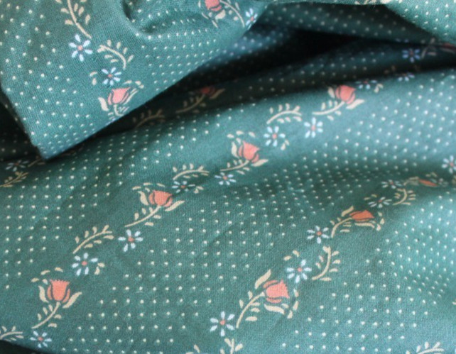 Vtg 1980s Custom Drapery Ensemble 198×67 Green Floral Vine Lined Curtain Panels
