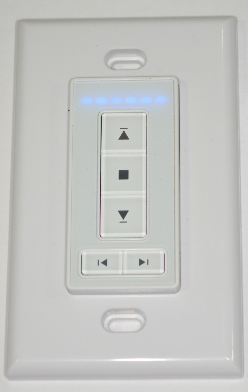 A-OK AC135-06 Roller Shade Motor Wall Mount Remote Control – White – 6 Channel