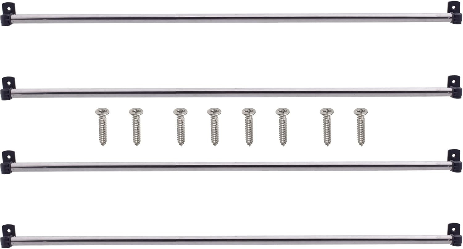 Type a 16″ to 39.5″ Swivel End Curtain Sash Rod for Top & Bottom Doors