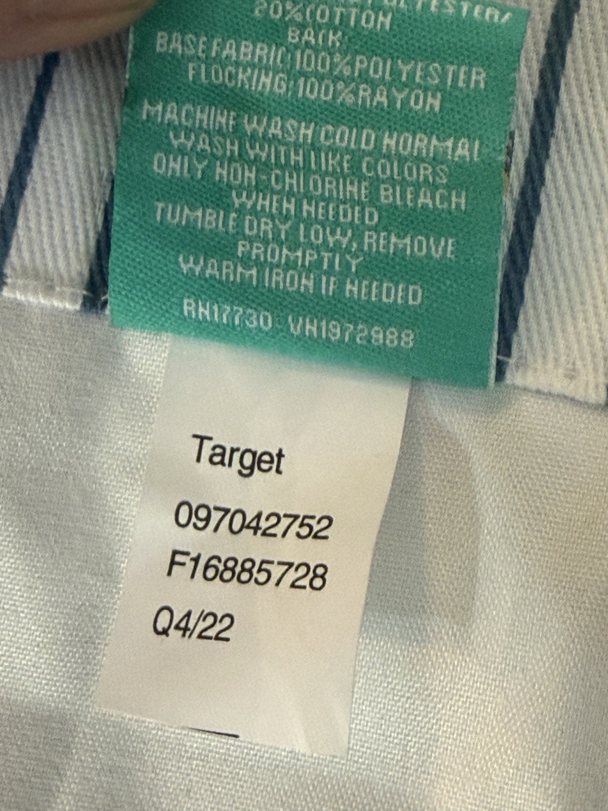 2 Pillowfort Curtain Panels Blue white Stripes Lined Hidden Tab Top 84″X41″