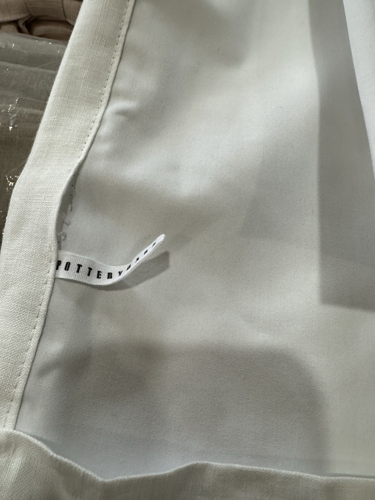 Pottery Barn Belgian linen Roman Shade white 32×64 Replacement Hardware