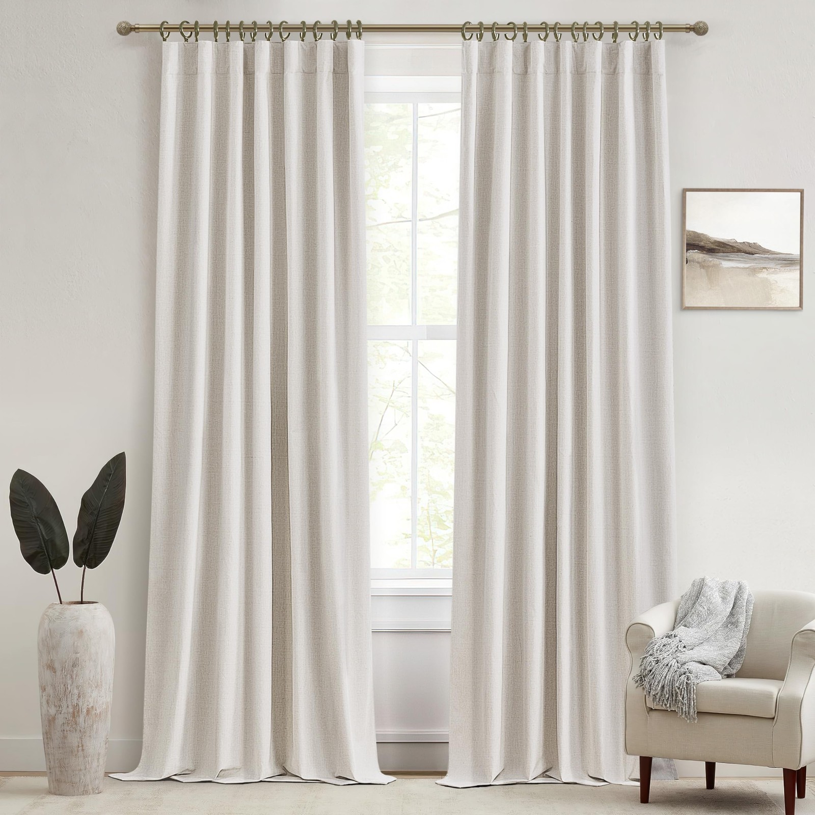 100 Percent Blackout Sliding Glass Door Curtains 120 Inches Long 2 Panels, 10…