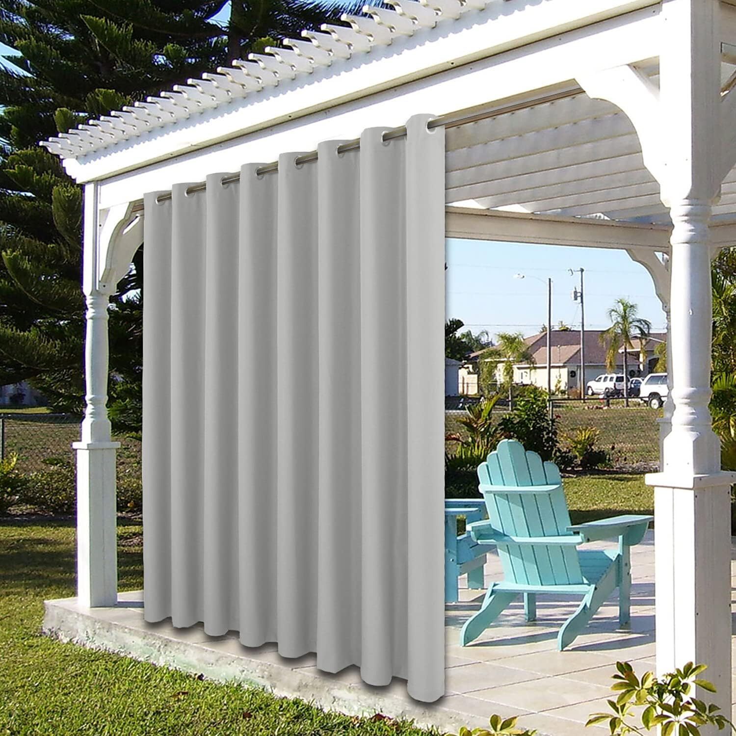 1x 2x Extra Wide Waterproof Outdoor Curtains for Patio Gazebo Blackout Drapes