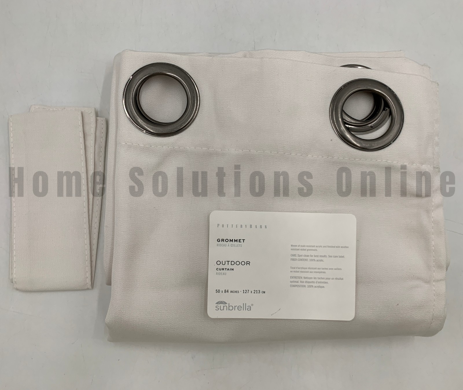 Pottery Barn Sunbrella® Solid Outdoor Grommet Curtain Natural 84″ #B8011