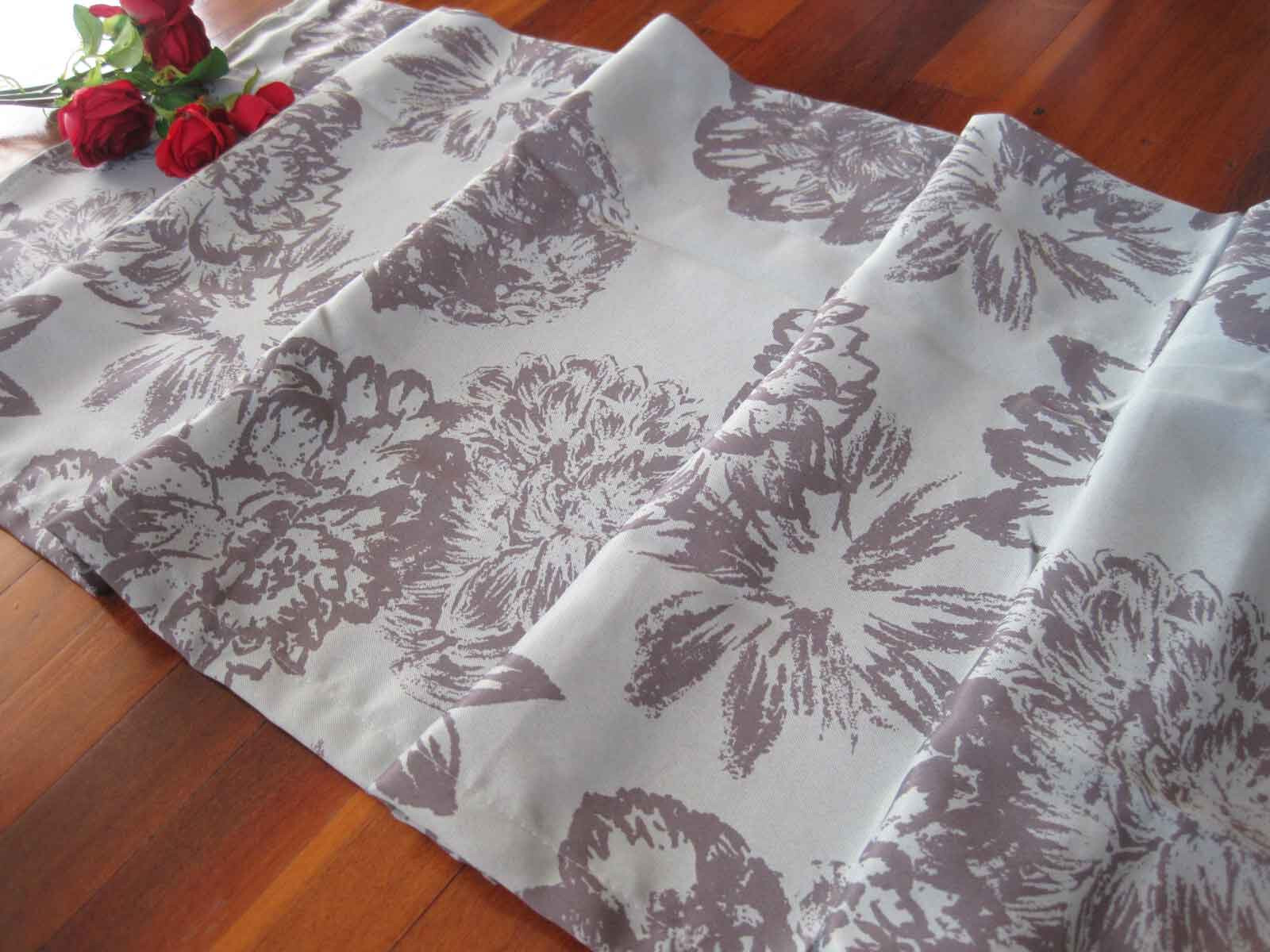 Clearance 50% OFF French Style Grey Peony Flower Green Thick Fabric Curtain