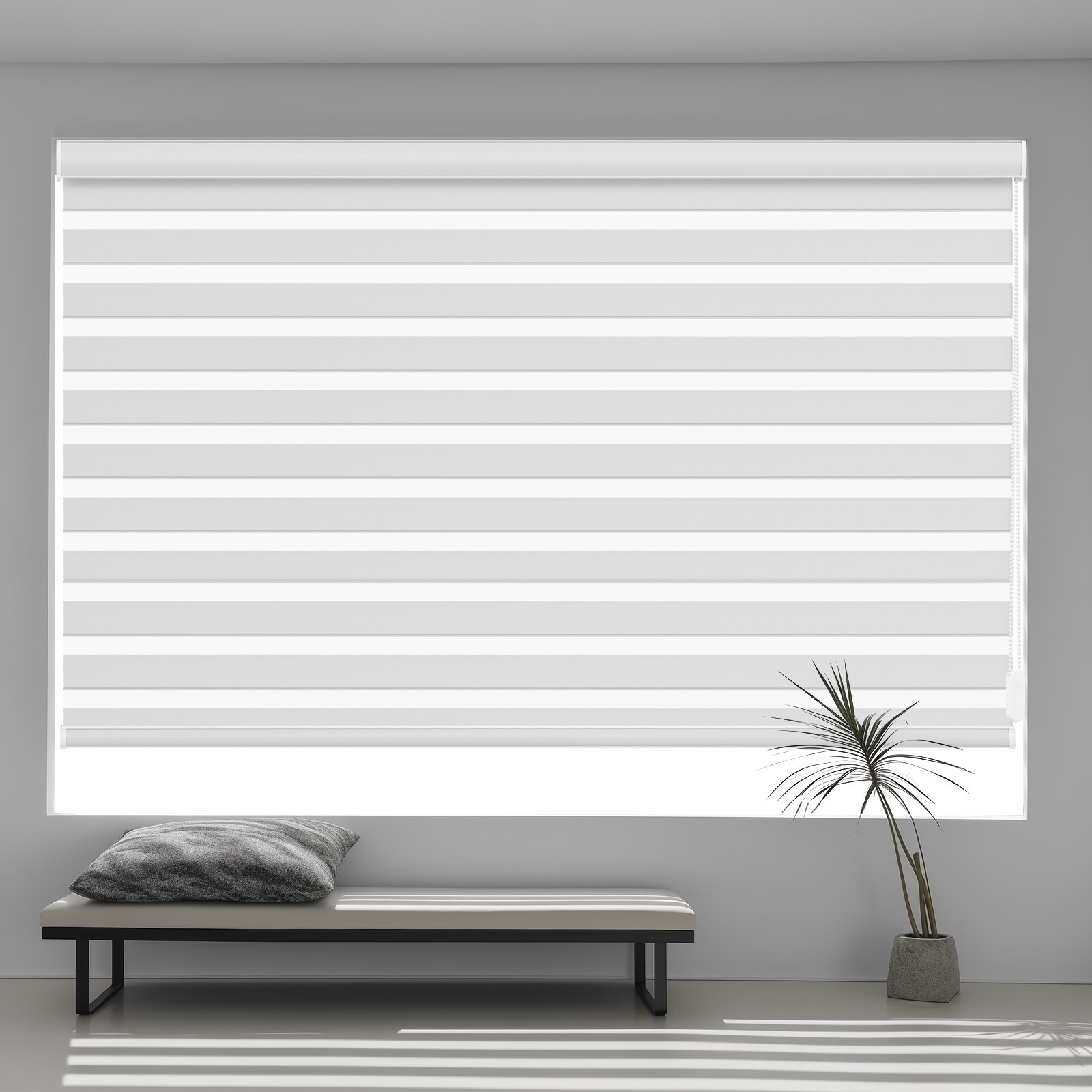 Changshade CUSTOM Day and Night Dual Zebra Roller Blinds Horizontal Window Shade