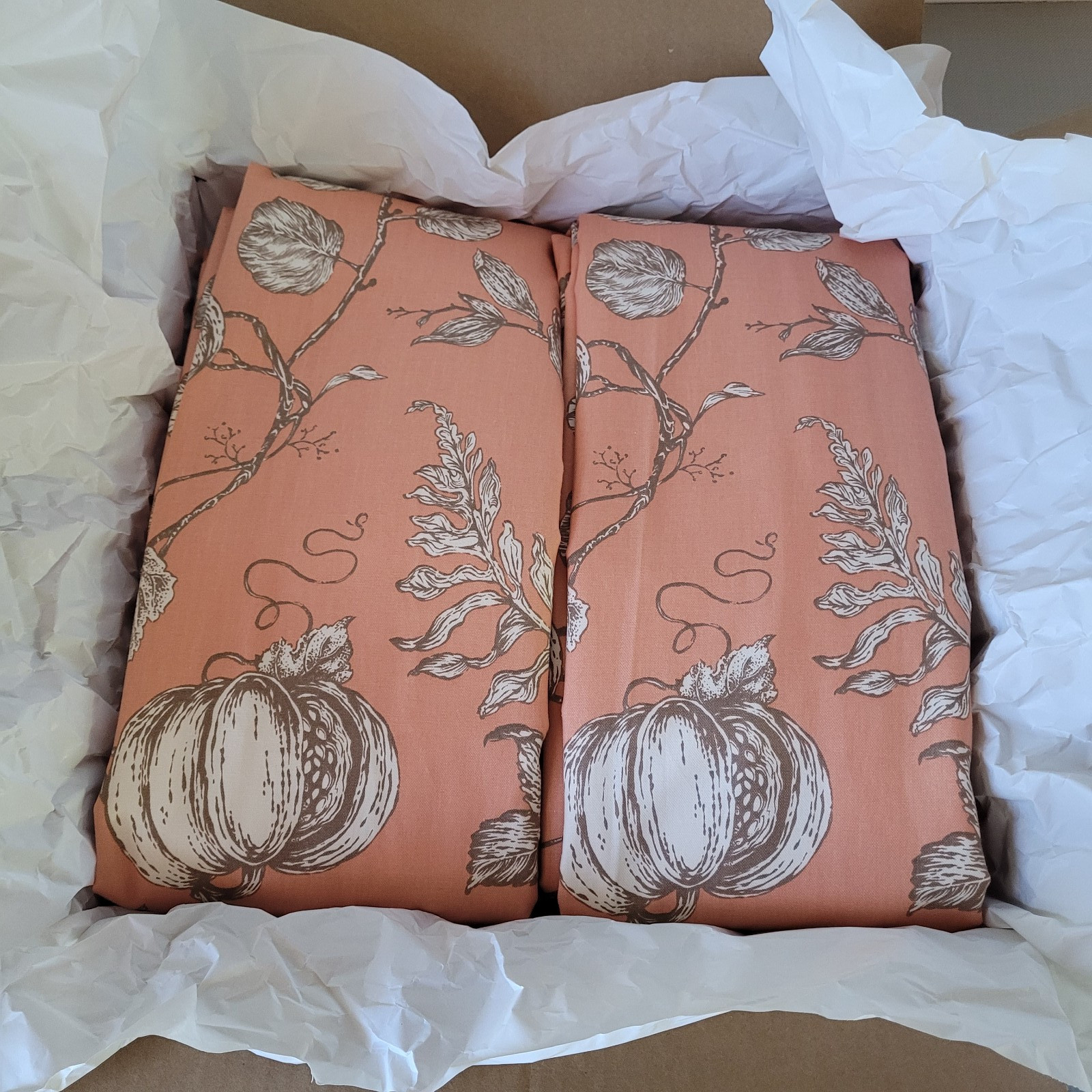 Custom Curtain 2 Panels Lined 107″ Long Drapery P Kaufmann Floradora 100% Cotton