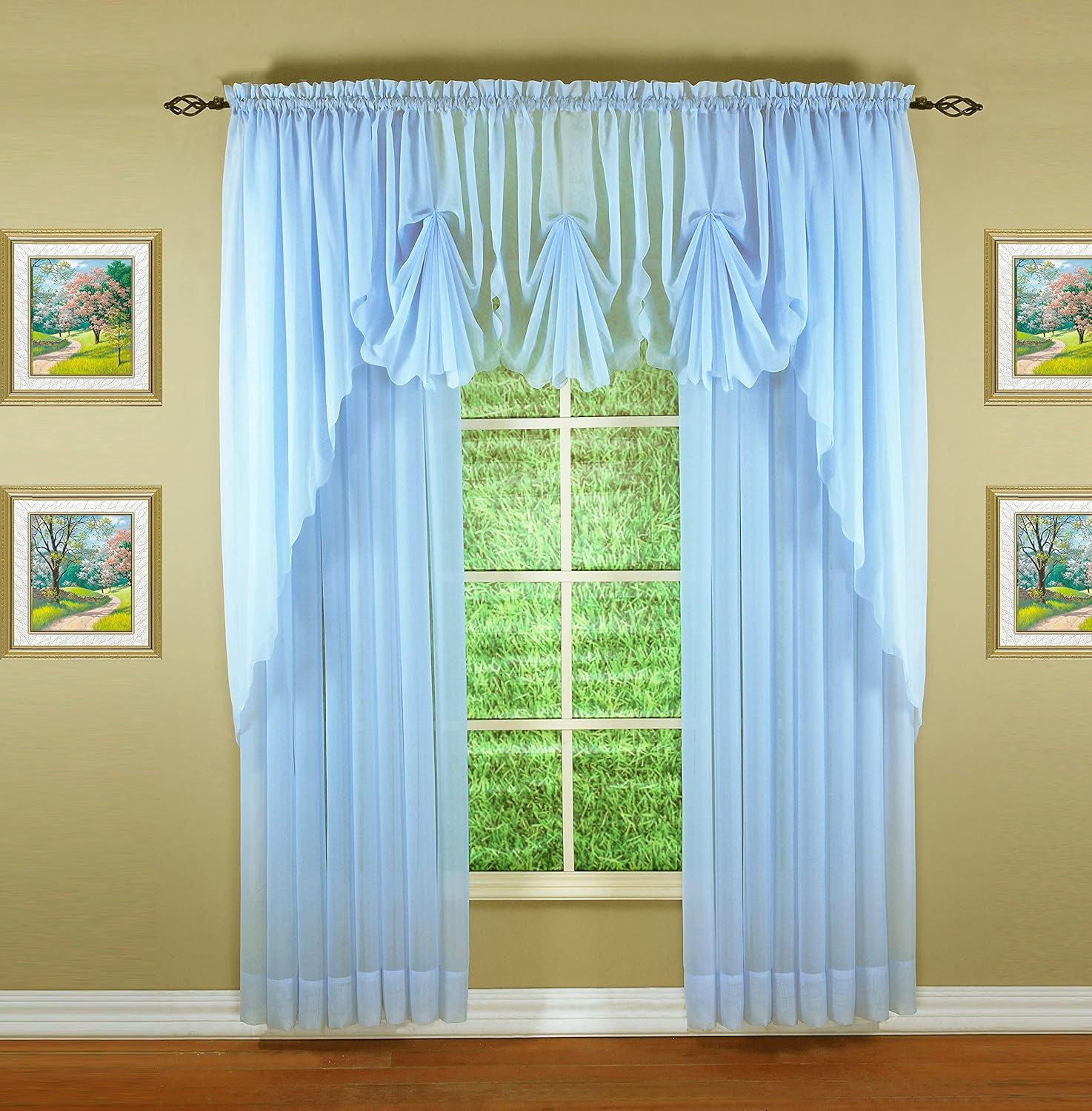 Emelia Original Voile Panel 72″, Sky Blue, 60″ W x 72″ L