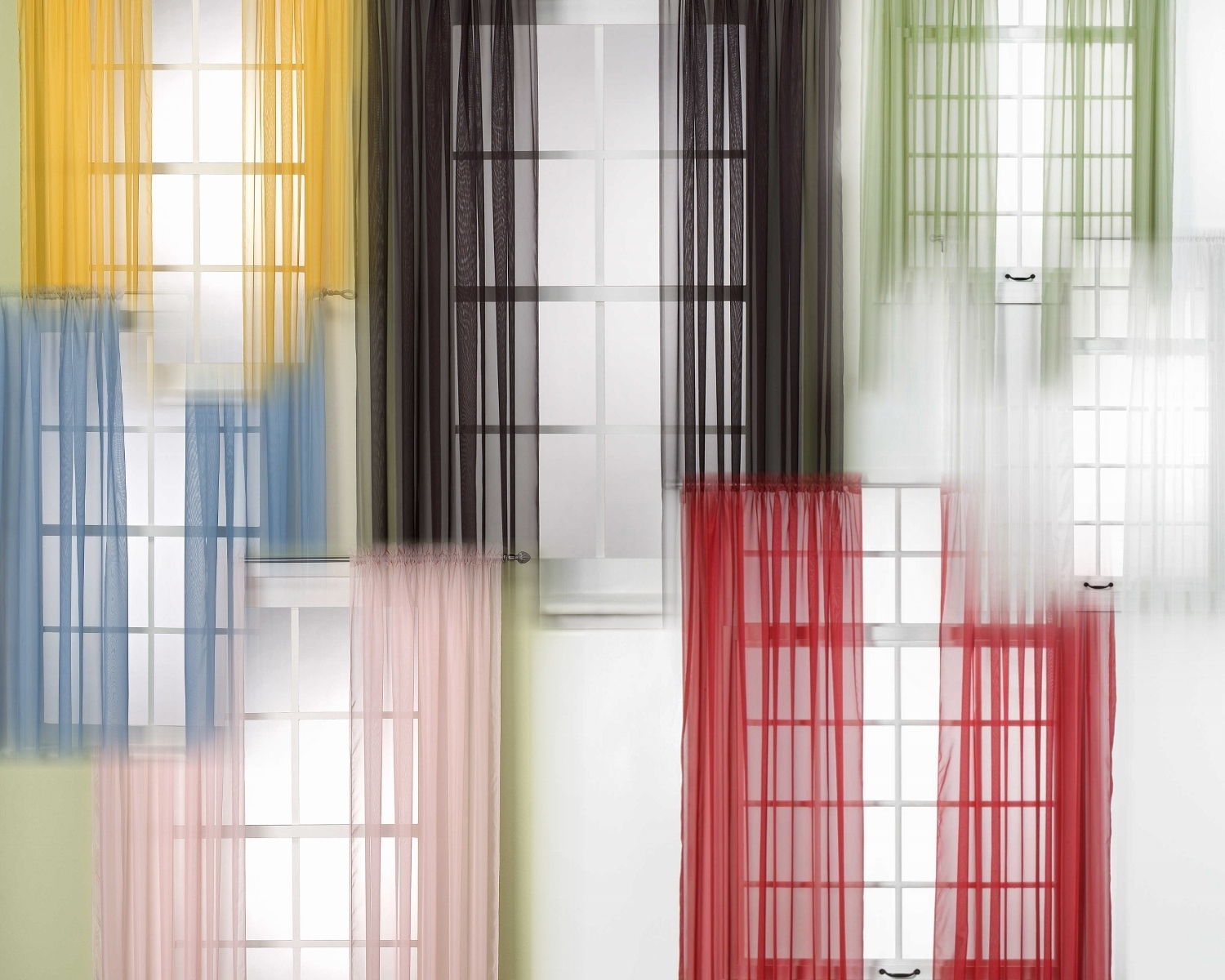2 PANELS VOILE SHEER FABRIC WINDOW CURTAIN DRAPE ROD POCKET 110″ WIDE X 63″, 84″