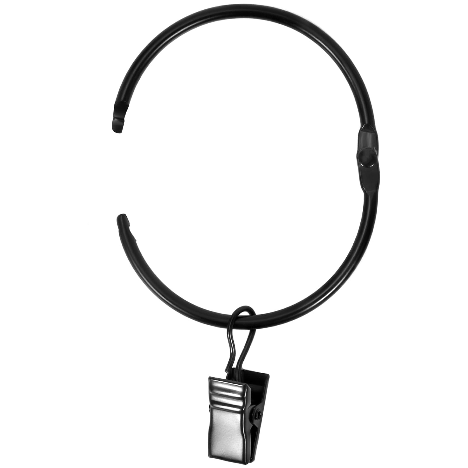 34 PCS Openable Curtain Rings with Clips, 1.25-Inch Inner Diameter Open Drape…