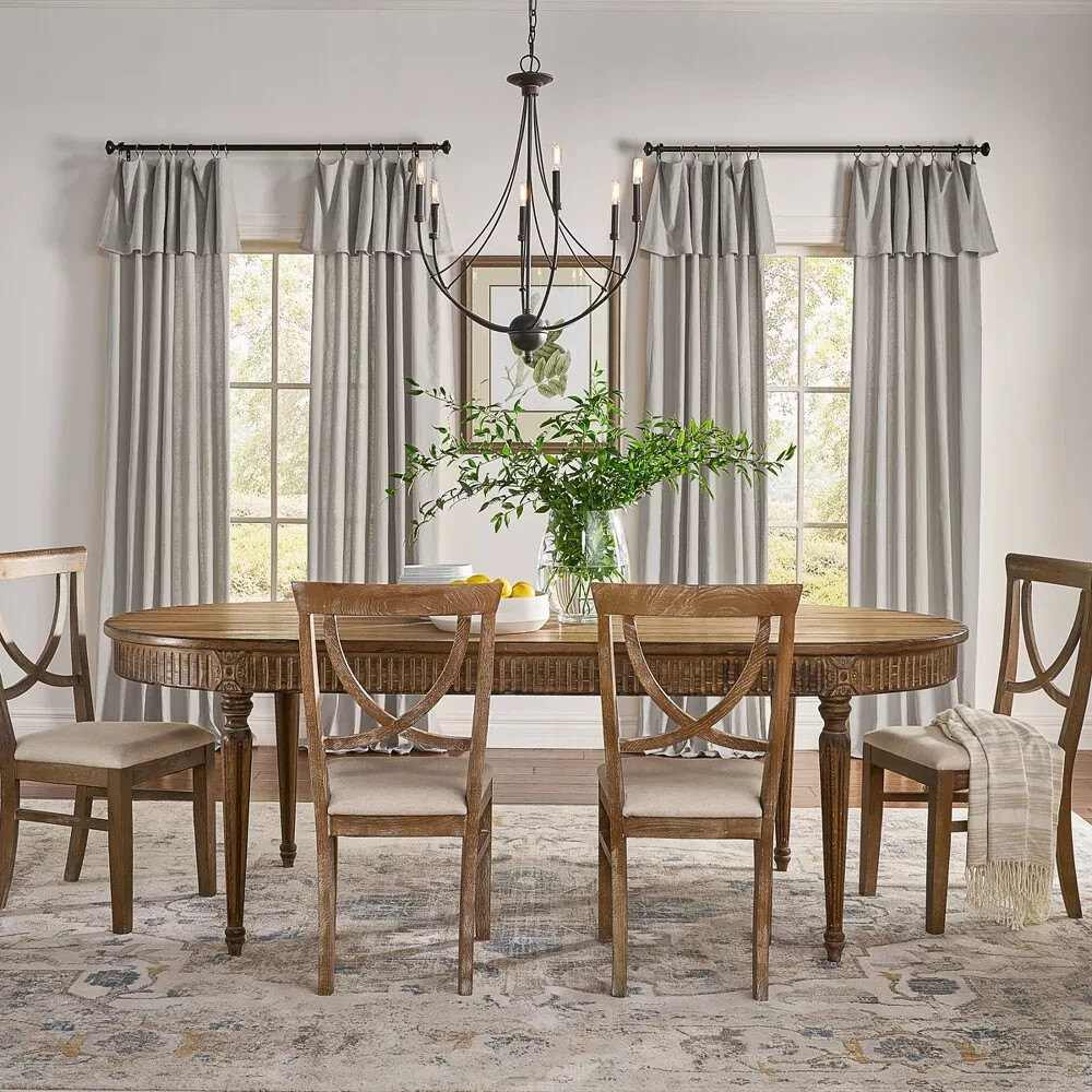 1pc Light Filtering Drop Cloth Window Curtain Panel – Mercantile 50 x 63 in