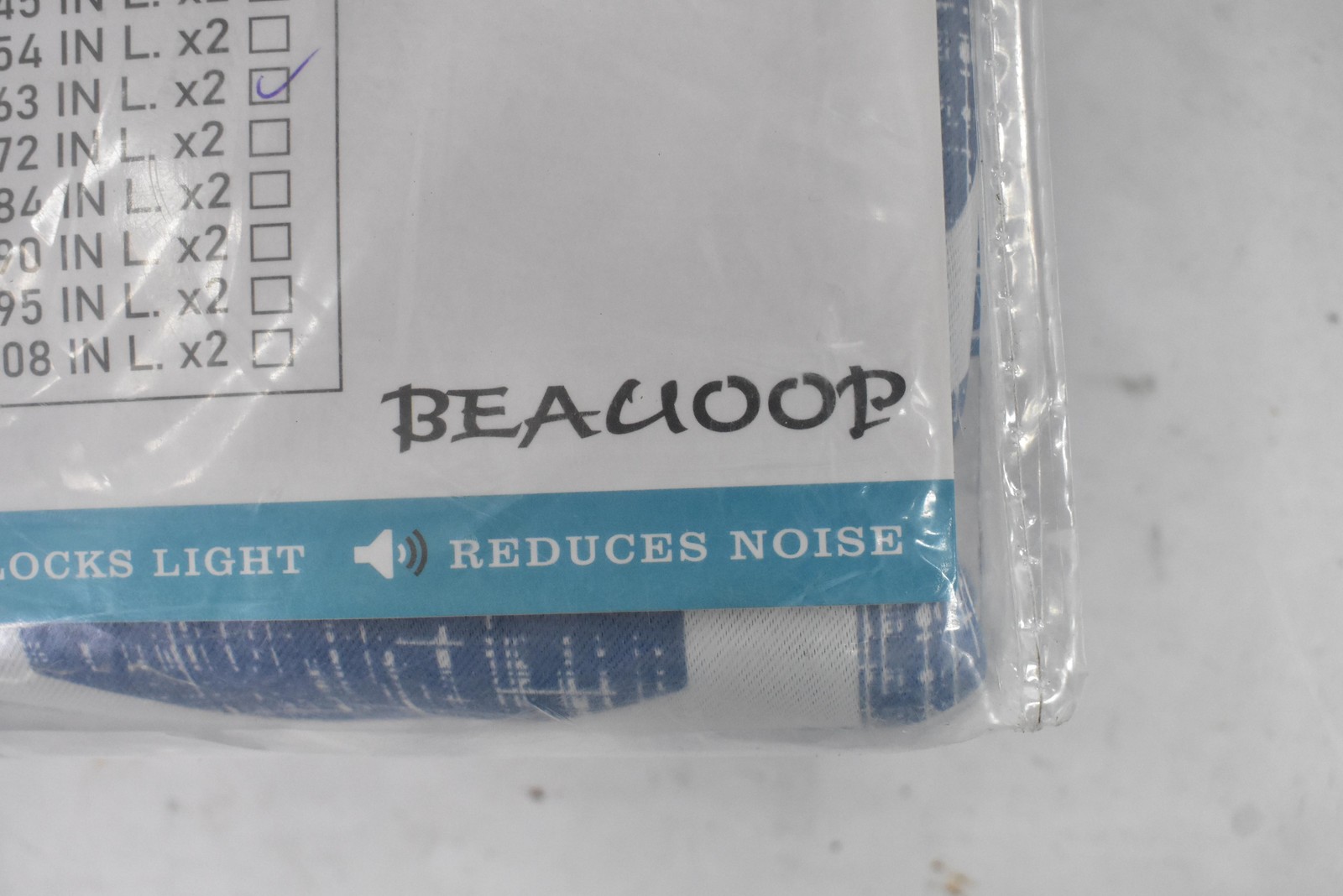 Beauoop Blackout Curtains 2 Panels 50×63 Back Tab Moroccan Geo Blue Set