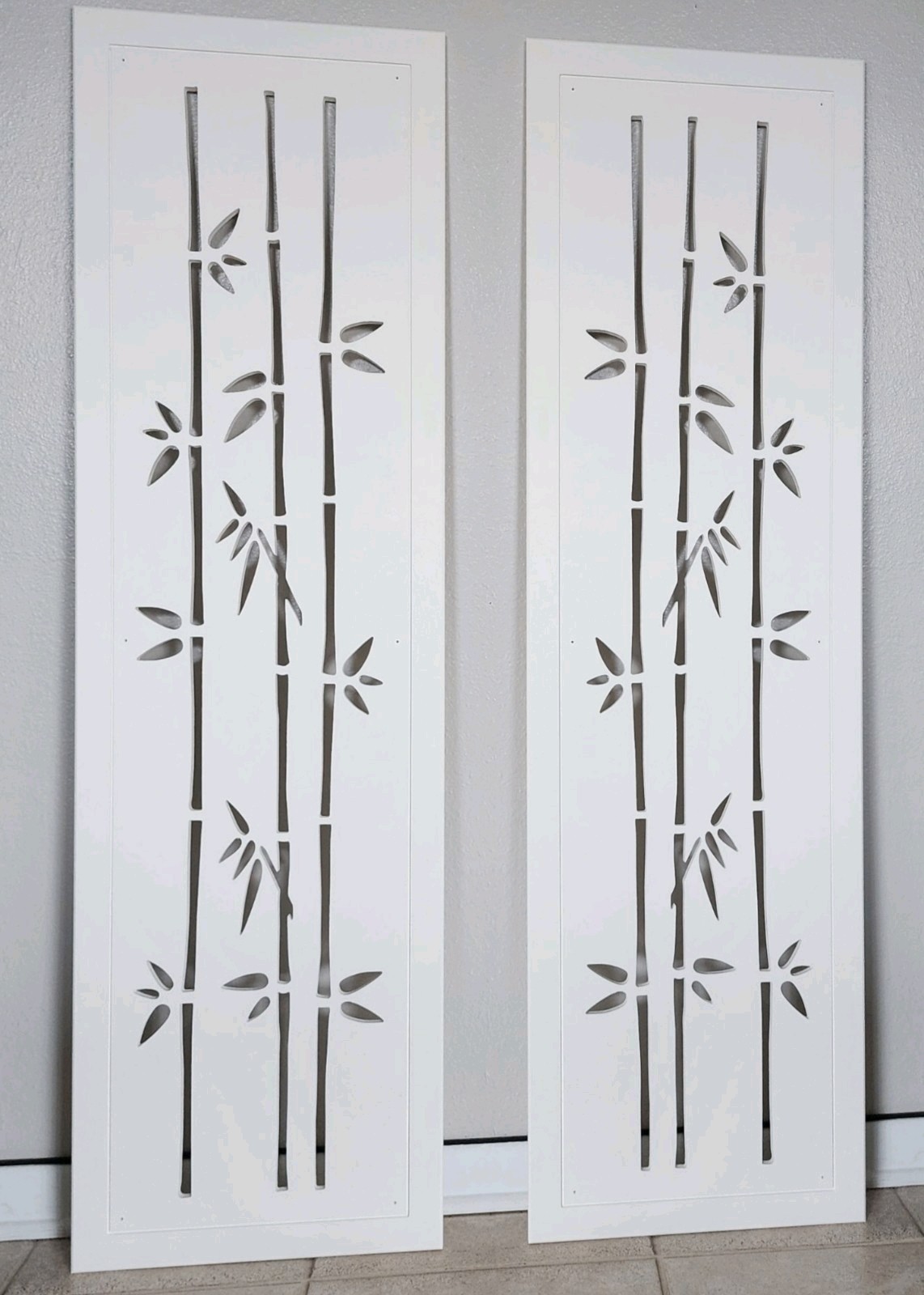 Decorative Window Shutters, Bamboo Design, Sold in Pair of 2 shutters
