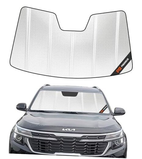 Windshield Sun Shade for Kia Seltos 2020-2024 Kia Seltos Shiny Silver (Classic)
