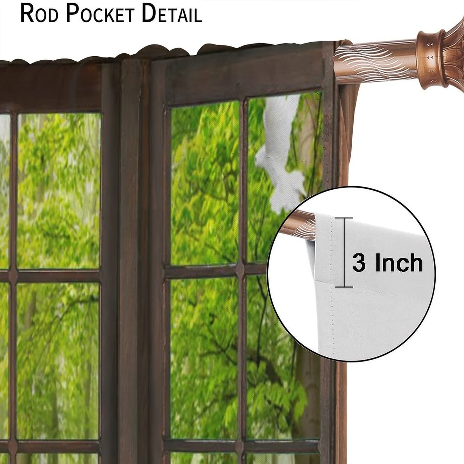 Landscape Curtains, 3D Window Spring Forest Wildlife Nature Scenery, Bedroom …