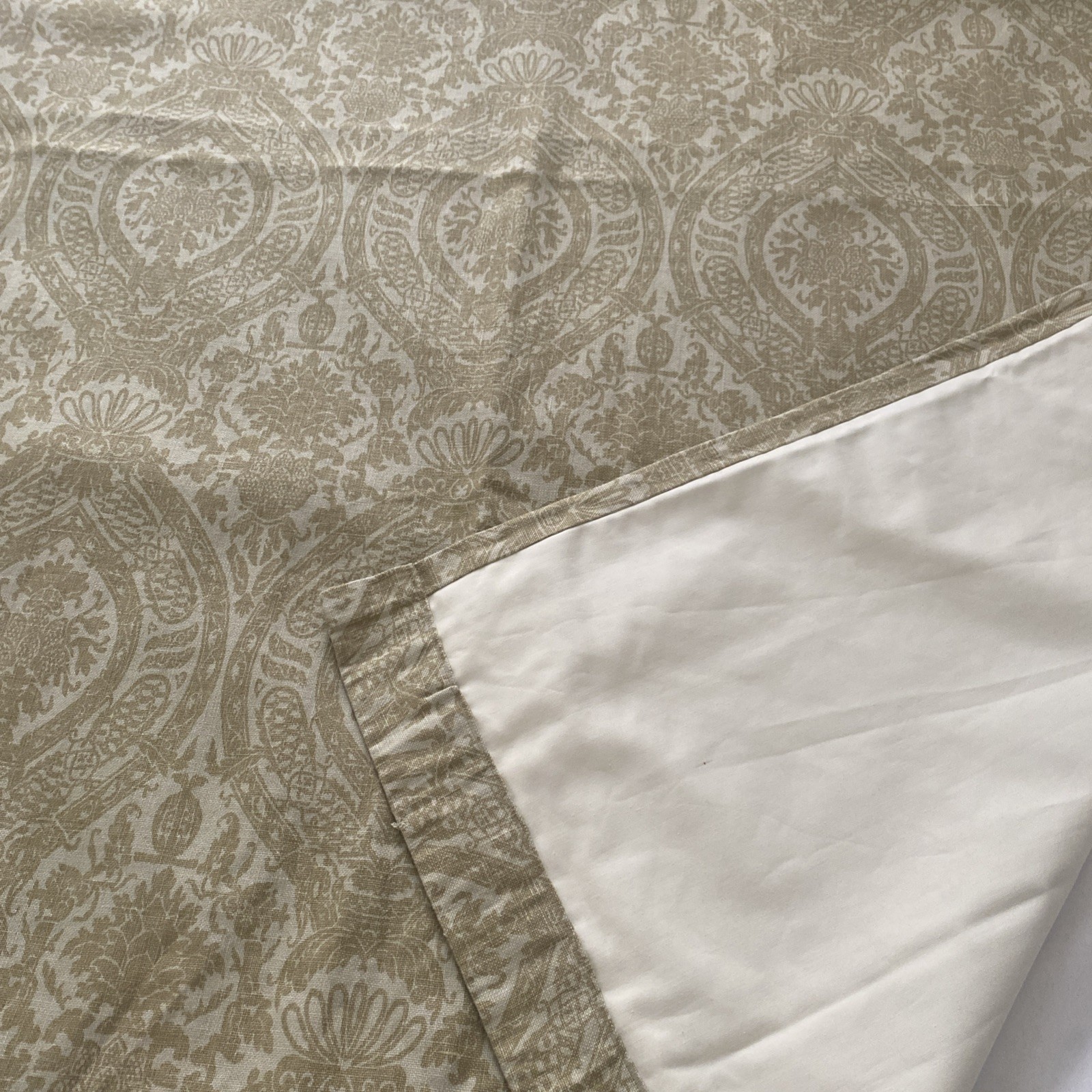Single Panel Thick Blackout Curtain Green Toile Paisley 51 X 68 inches