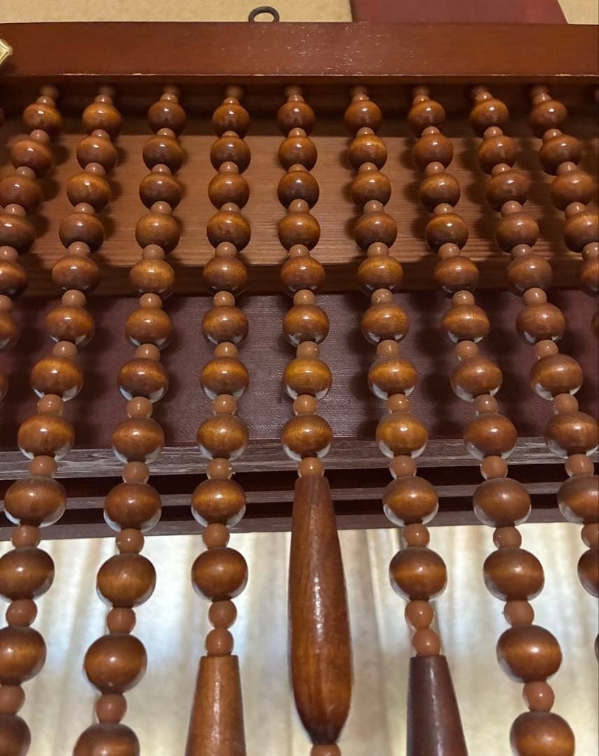 Vintage Noren Tama-Sudare Wooden Bead Curtain W80×H120cm Interior Japan Retro