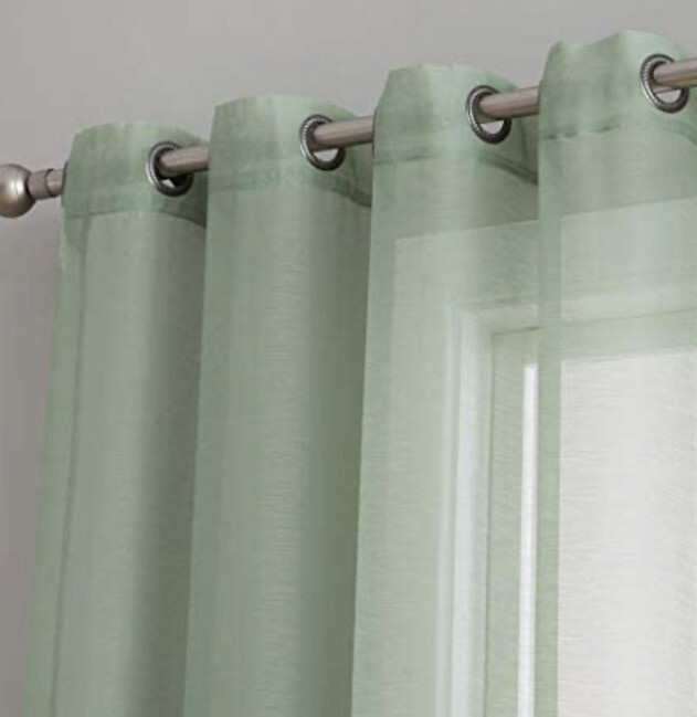 HLC.me NWT Sage gree Semi sheer victoria curtains 54”x84” set of 2 L3