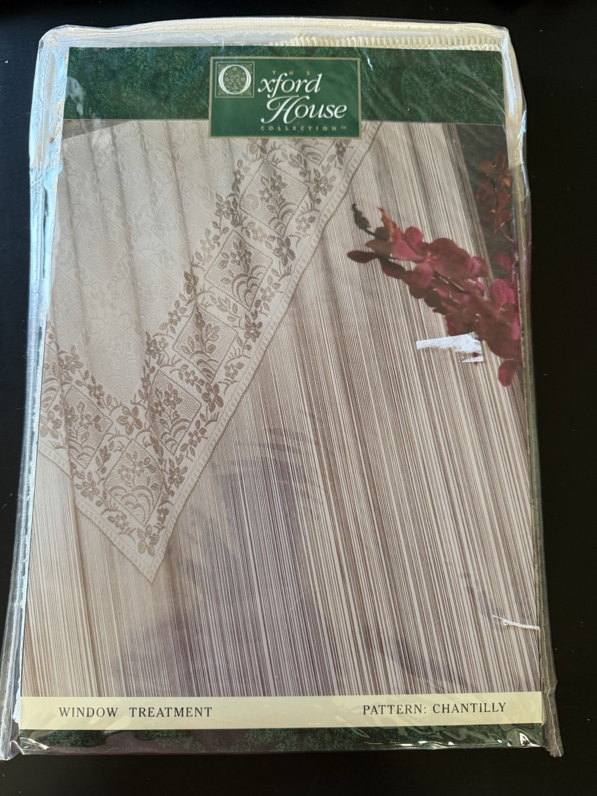 Oxford House Chantilly Valance Ivory Lace 60” W X 16” L Fringe New In Package