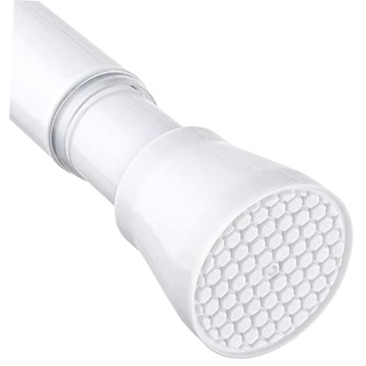 White Tension Curtain Rod for Windows 28 to 48 inch, 28-48 inches White-1P