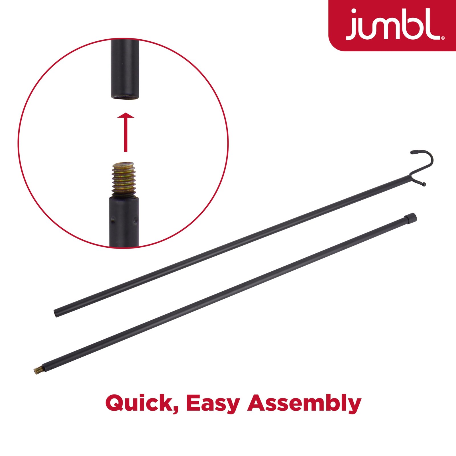 42″ UNIVERSAL DRAPERY PULL ROD BY JUMBL