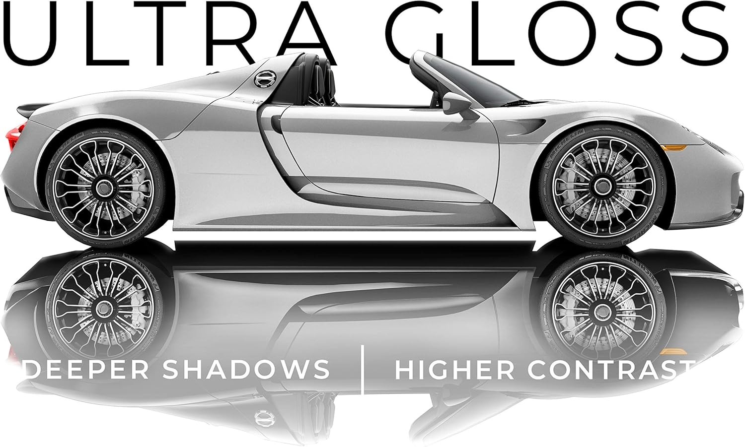 VViViD+ Ultra Gloss Silver Metallic Vinyl Car Wrap Premium Paint Replacement Fil