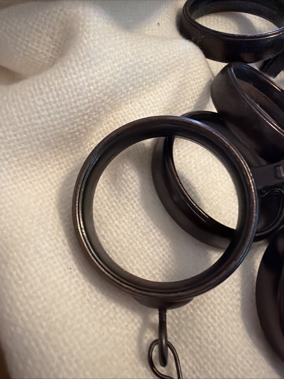 Set Of 10 Drapery Clip Rings 2” Heavy Duty Dark Bronze – Polished And Gorgeous