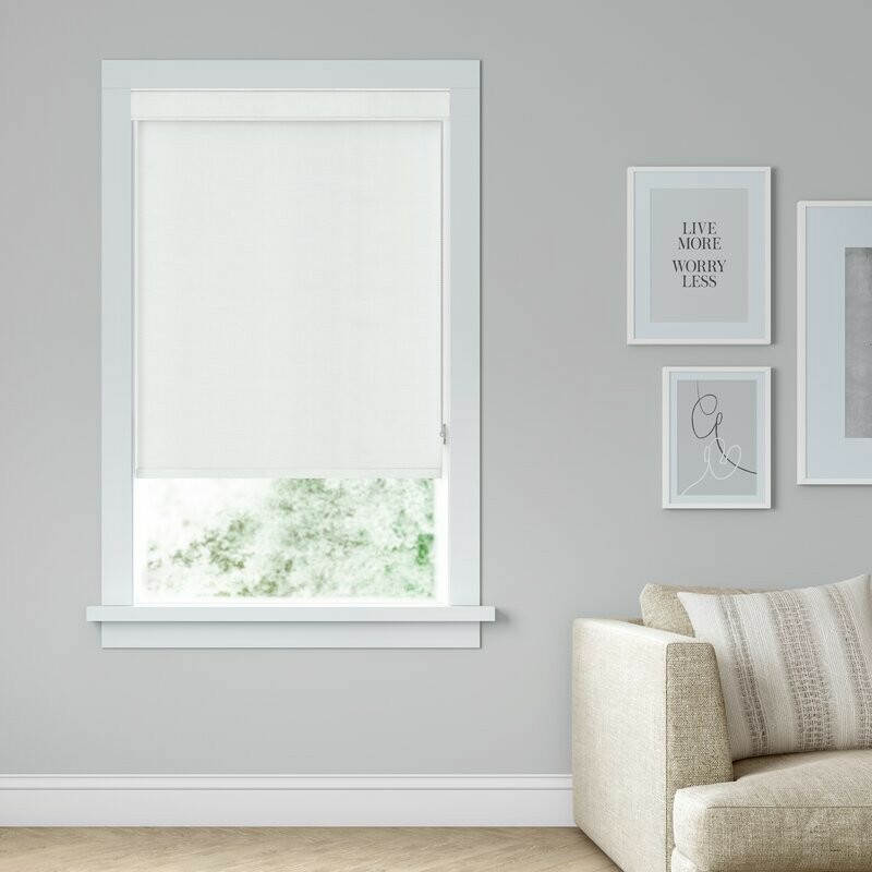 Levelor Roller Shades Light Filtering Whisper White 60″x60″ Corded Inside Mount