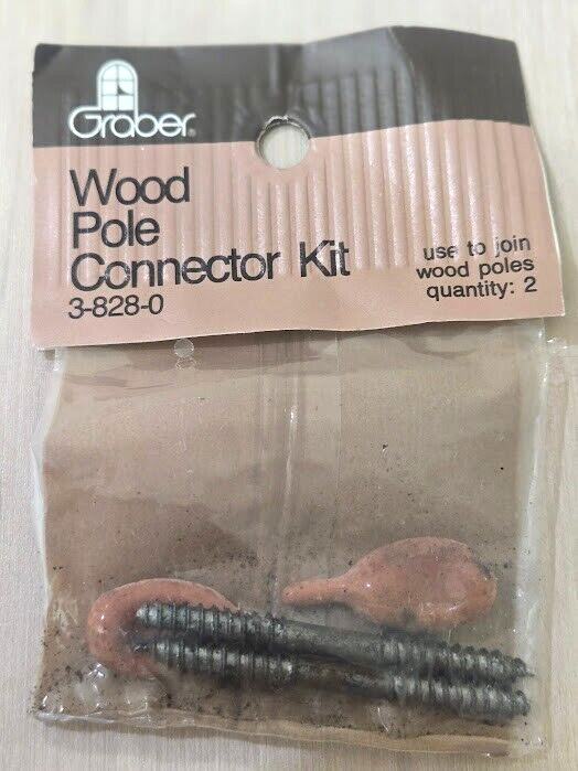 NEW IN SEALED ORIGINAL PACKAGING: Graber Wood Pole Connector Kit 3-828-0 NOS