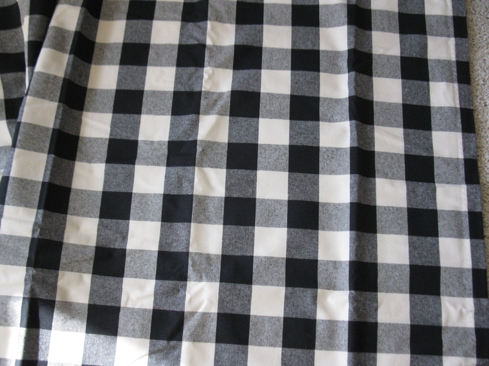 PR.BLACK&WHITE BUFFALO CHECK FARMHOUSE COUNTRY CURTAINS “NEW” 52″X 96″COTTAGE