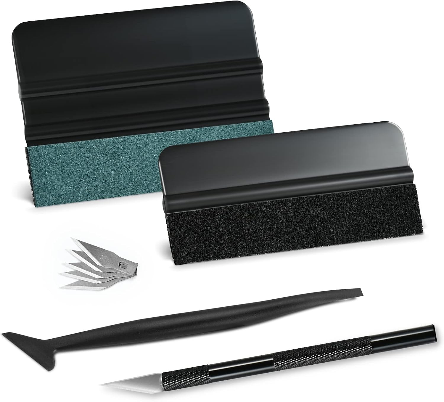 Car Window Tint Installation Kit Vinyl Wrap Tools Felt Micro Squeegee Razor Knif