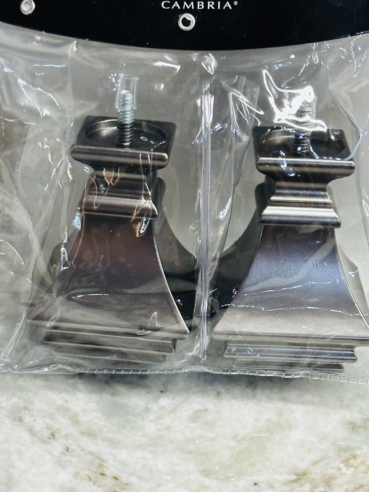 Cambria Classic Finials Graphite Complete Park Square-Classic Set Of 2