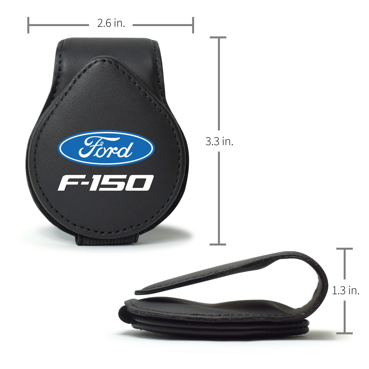 Ford F-150 Leather Magnetic Sunglass Holder Car Sun Visor Clip