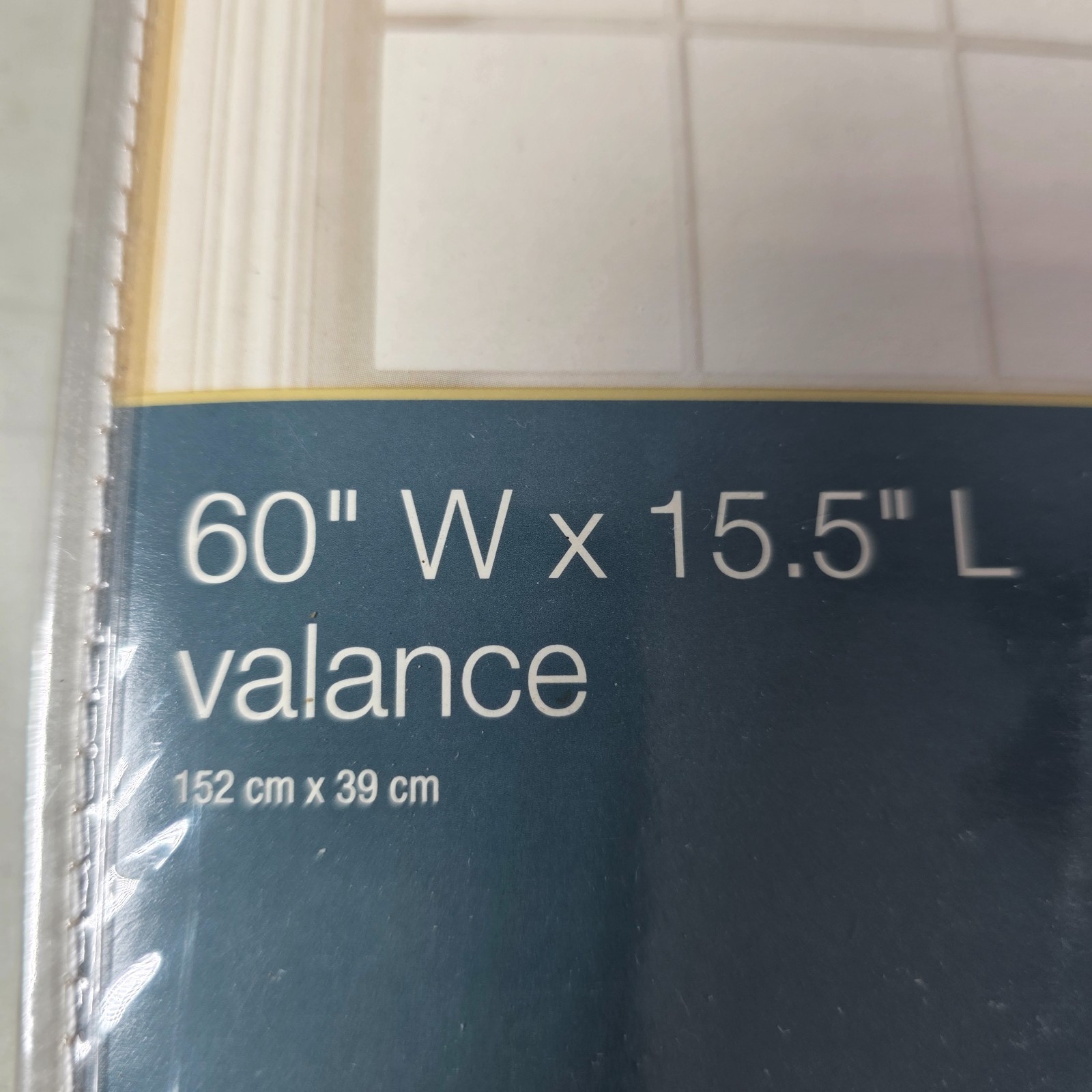Essential Home Valance Lot Solid Navy Window Curtain Topper 60×15.5 Blue NEW Set