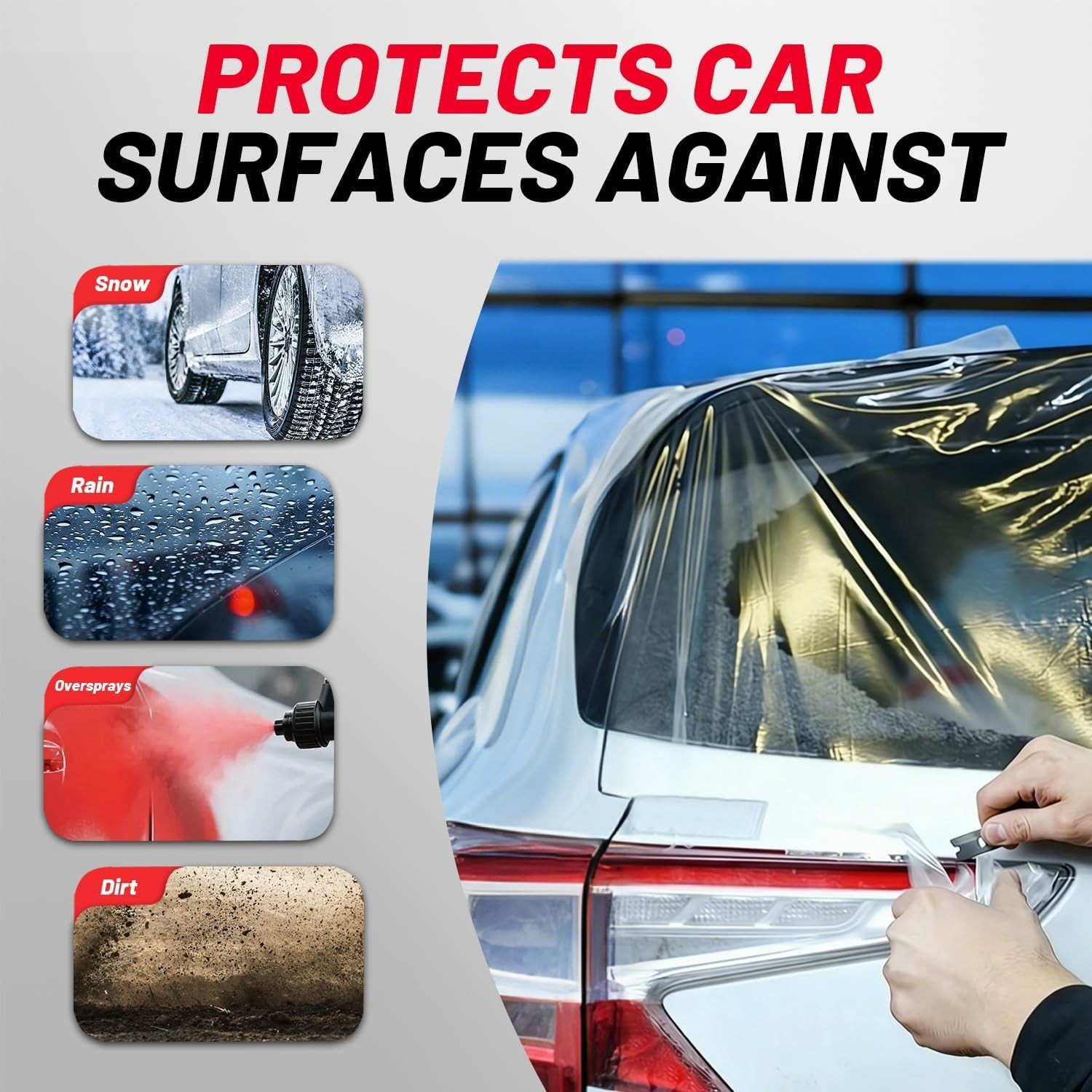 NEW Crash Wrap Film 36in x 240ft Clear Plastic Self Adhesive Protector